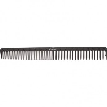 Расческа рабочая DEWAL CARBON black комбинированная, черная 24 см